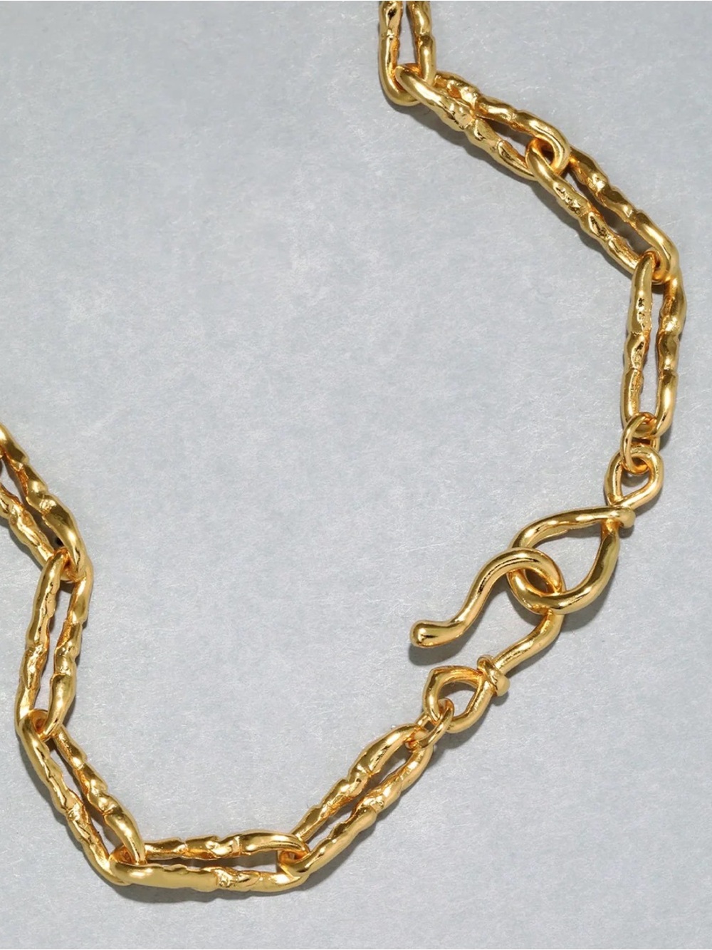 Alexis Bittar Brut Gold Twisted Link Necklace - Picture 2 of 4